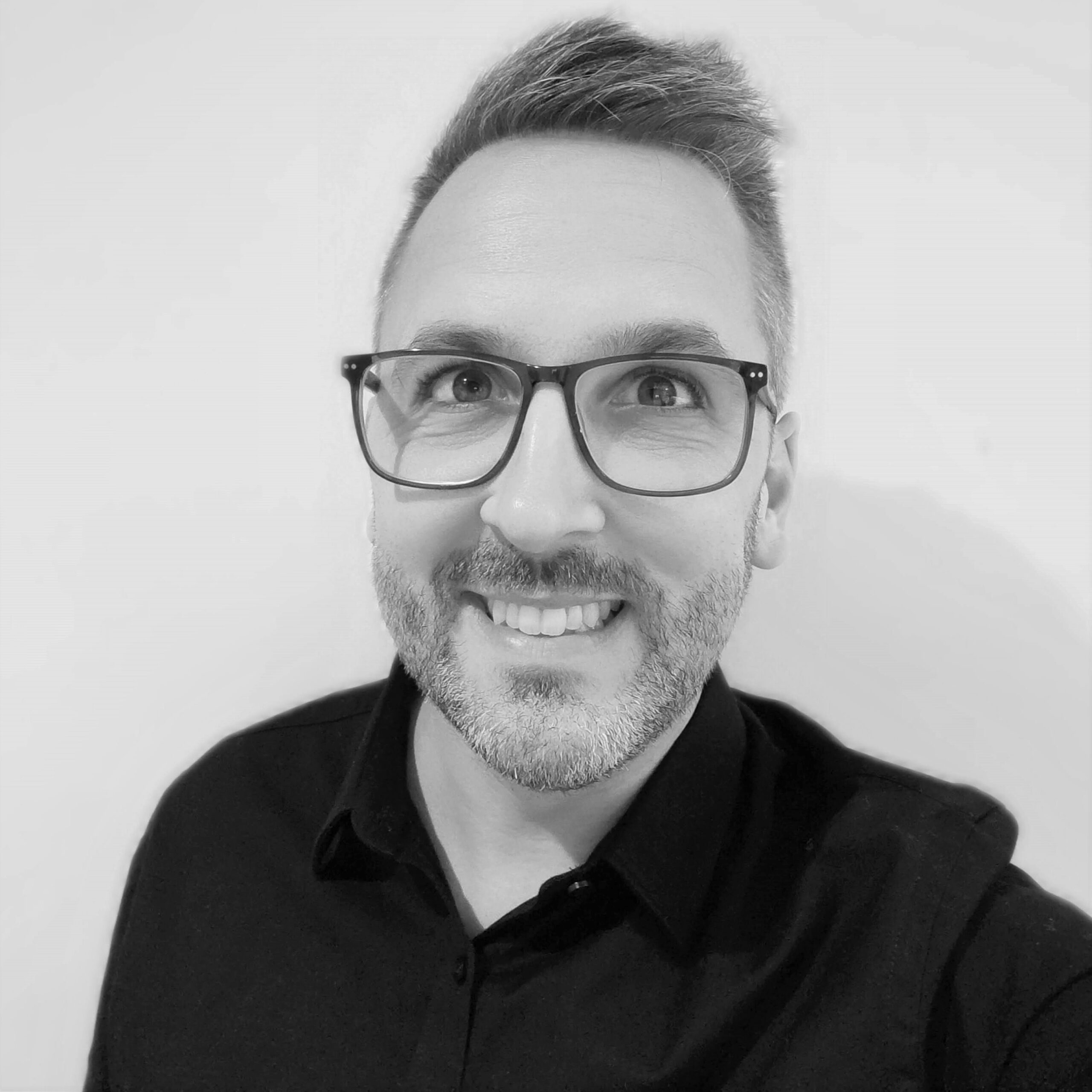 Dave Profile Square B&W